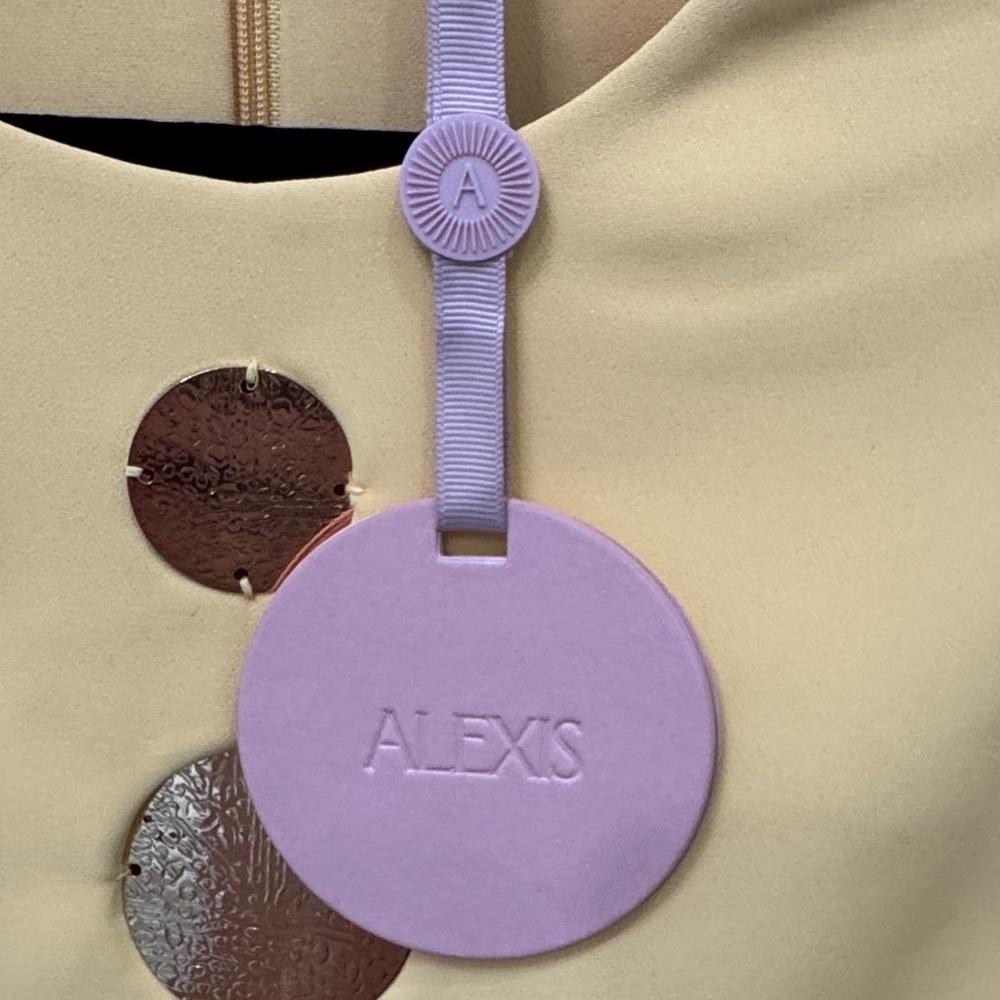Alexis NWT Vango Yellow Mini Dress with Gold Accents - Picture 5 of 13